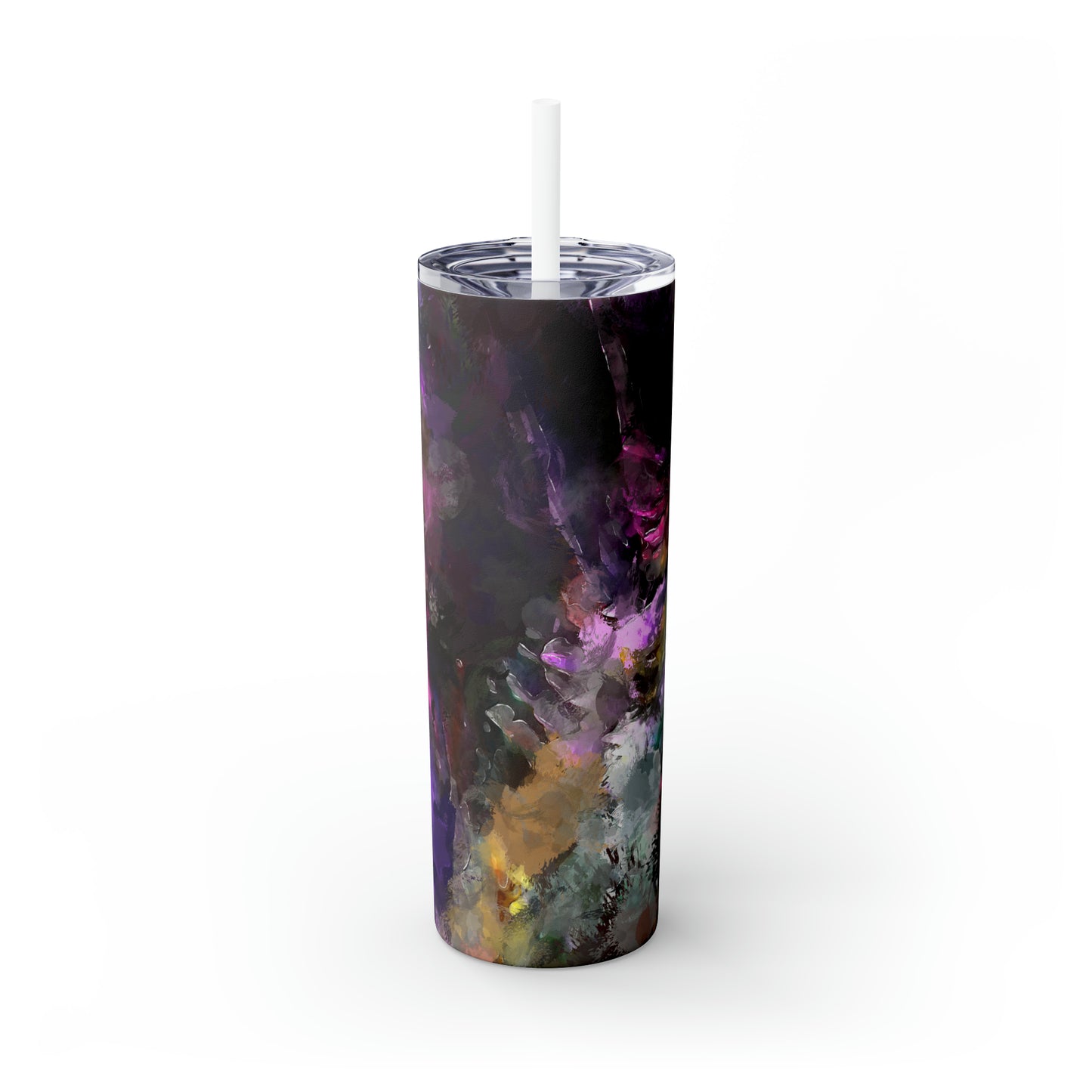 Purple Painting - Inovax Maars® Skinny Tumbler with Straw 20oz