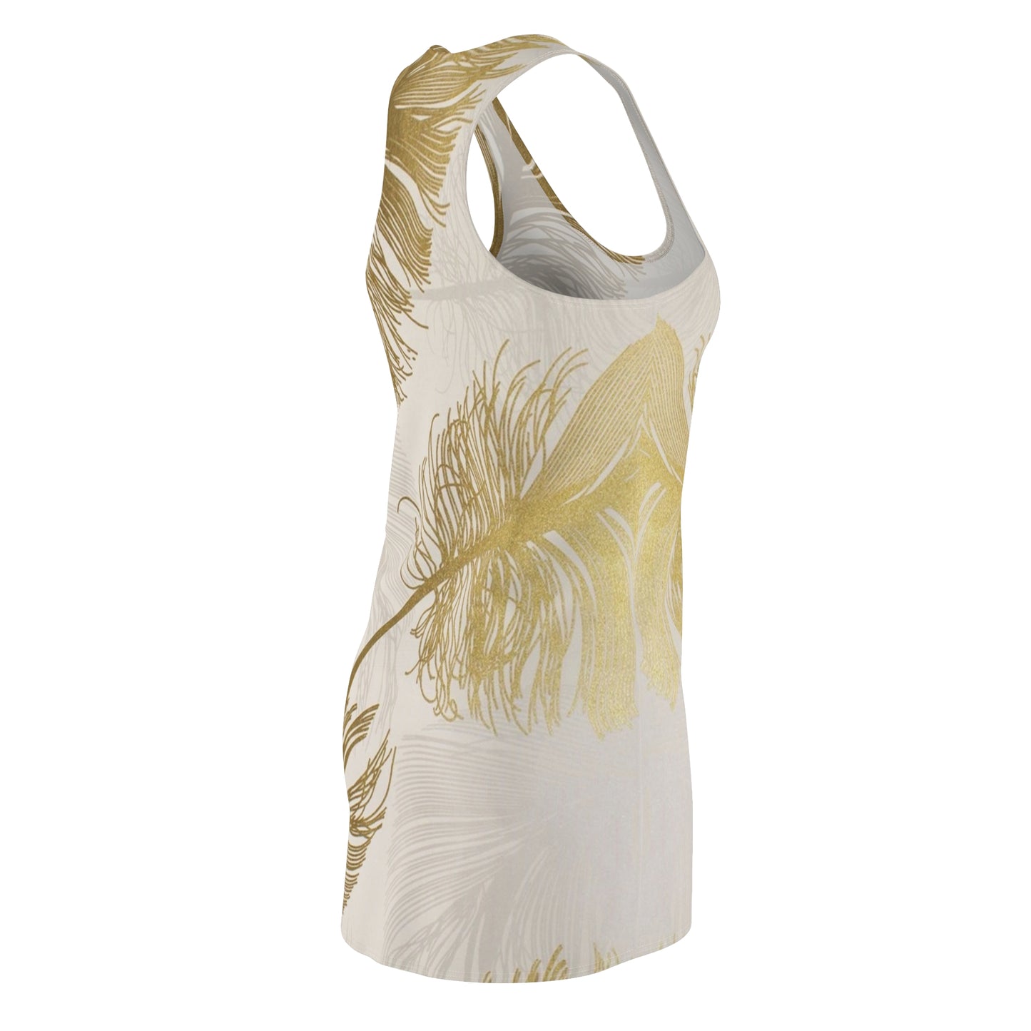 Golden Feathers - Inovax Women's Cut & Sew Racerback Dress