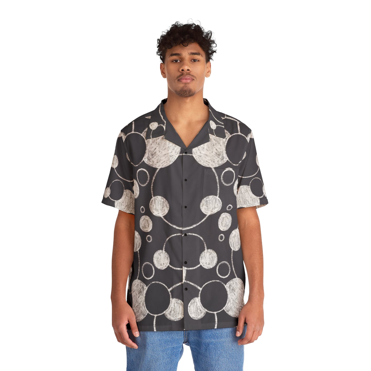 Points noirs - Chemise hawaïenne pour hommes Inovax