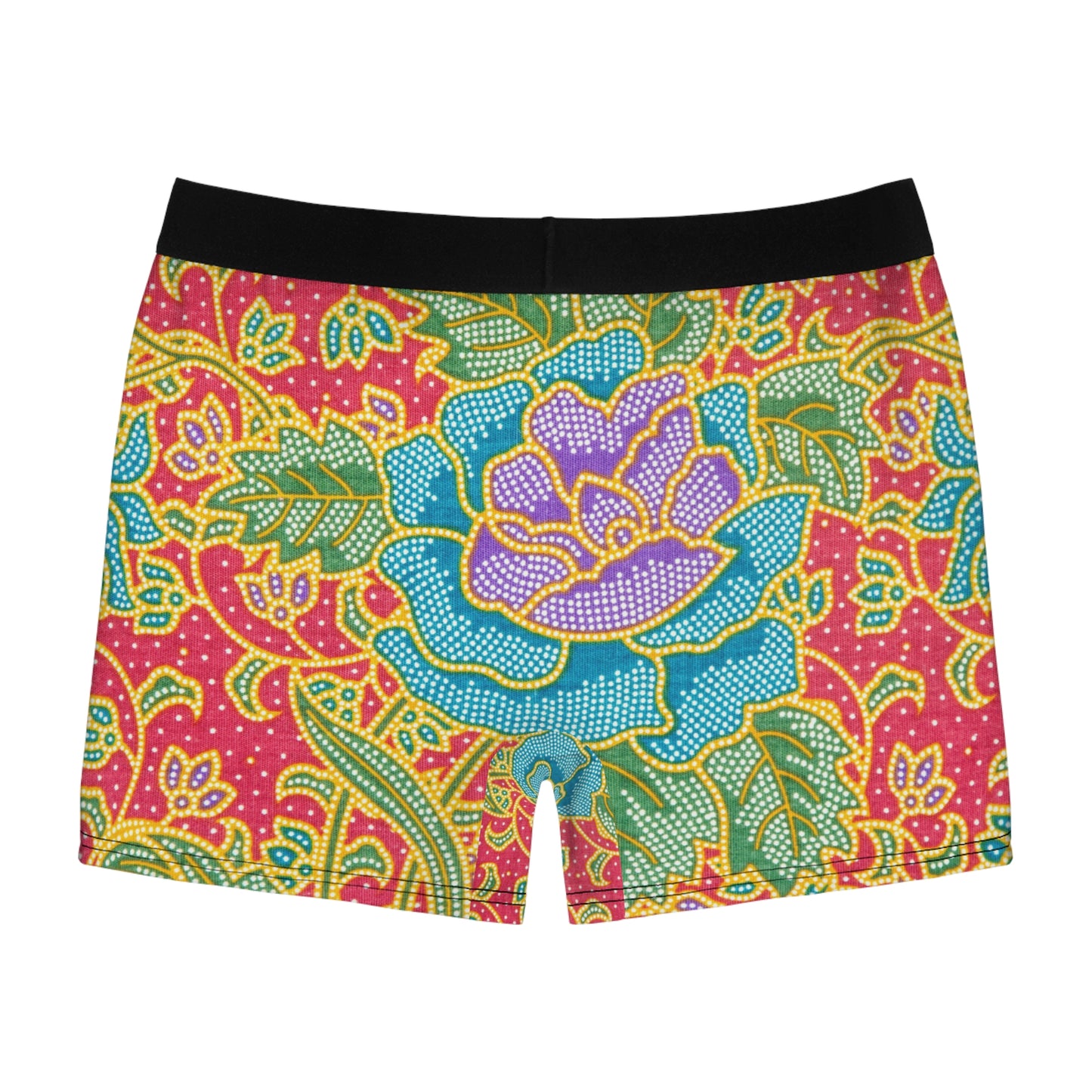 Green and red flowers - Inovax Men's Boxer Briefs