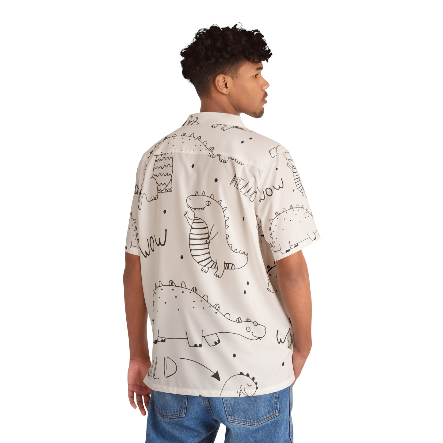 Doodle Dinosours - Inovax Men's Hawaiian Shirt