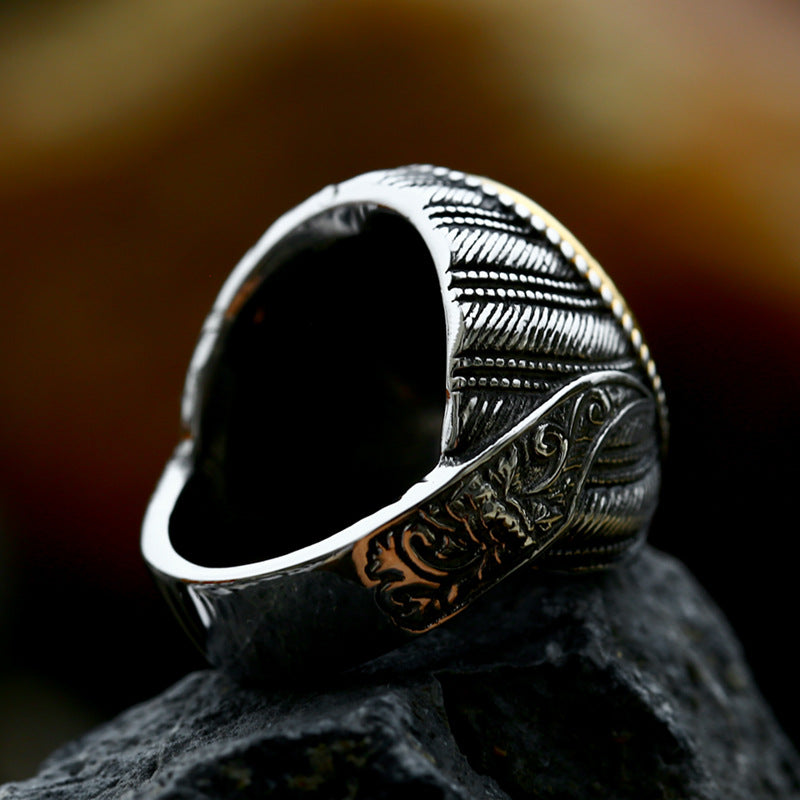 Stainless Steel Casting Retro Personalized Men's Ring