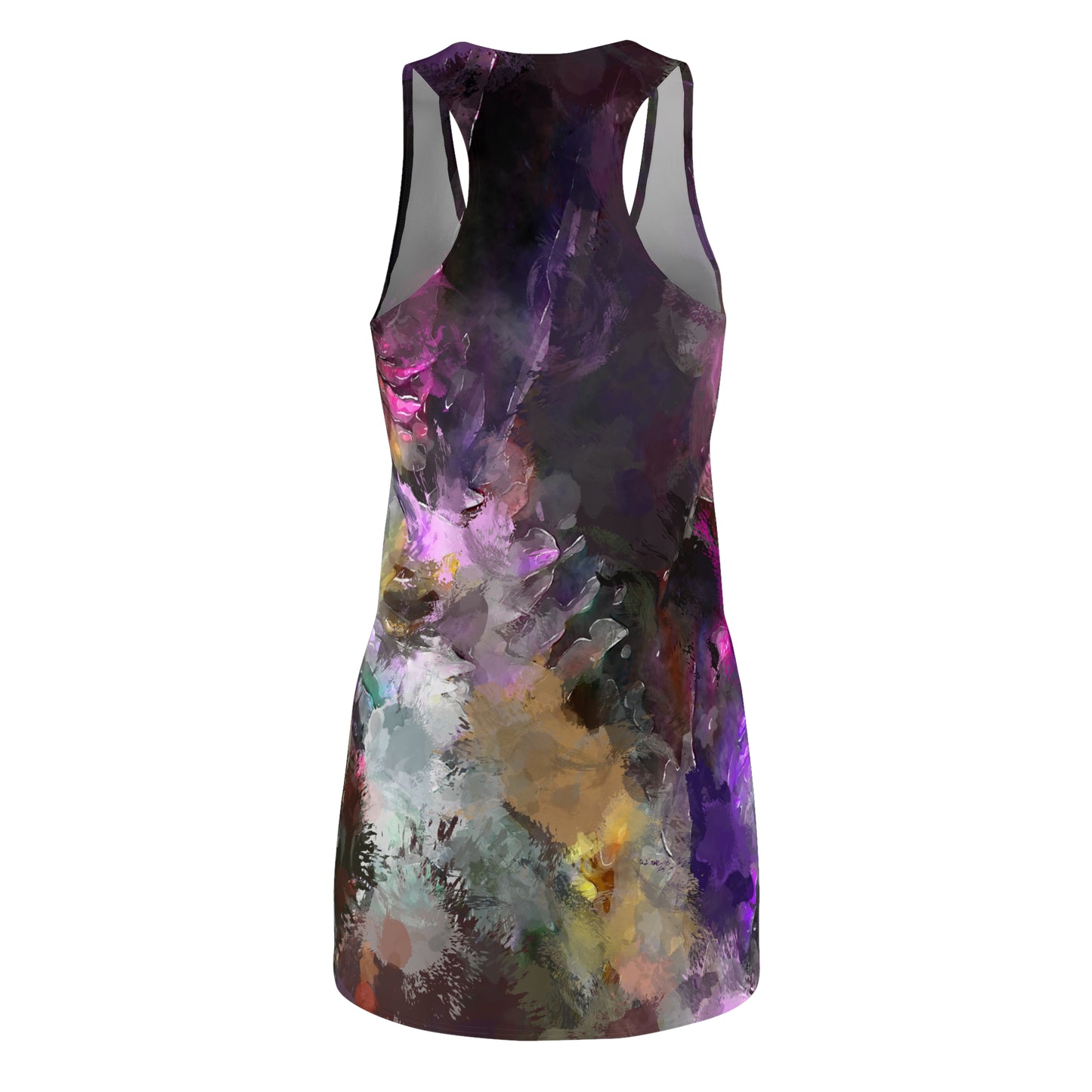 Purple Painting - Inovax Women's Cut & Sew Racerback Dress