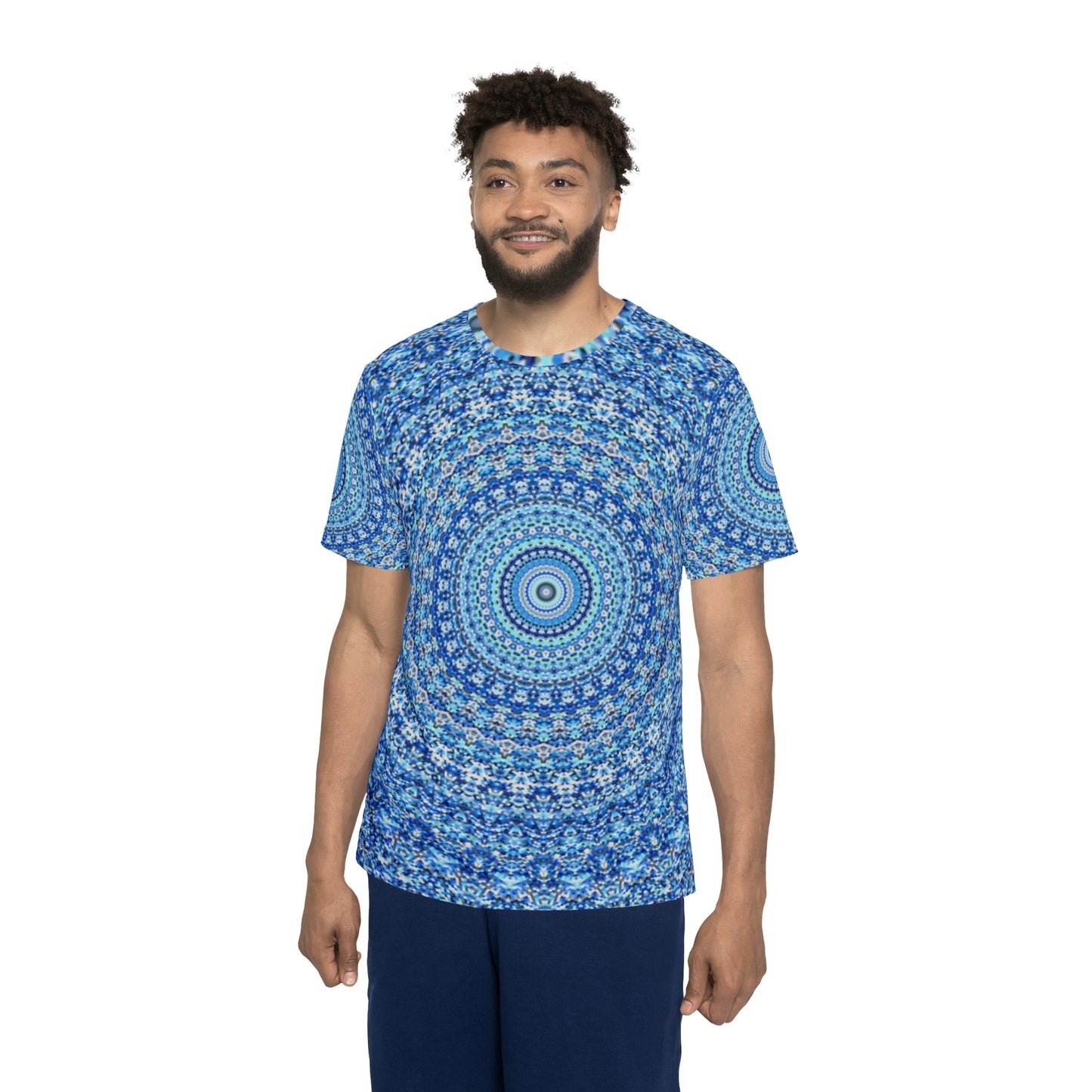 Mandala bleu - Maillot de sport Inovax pour hommes