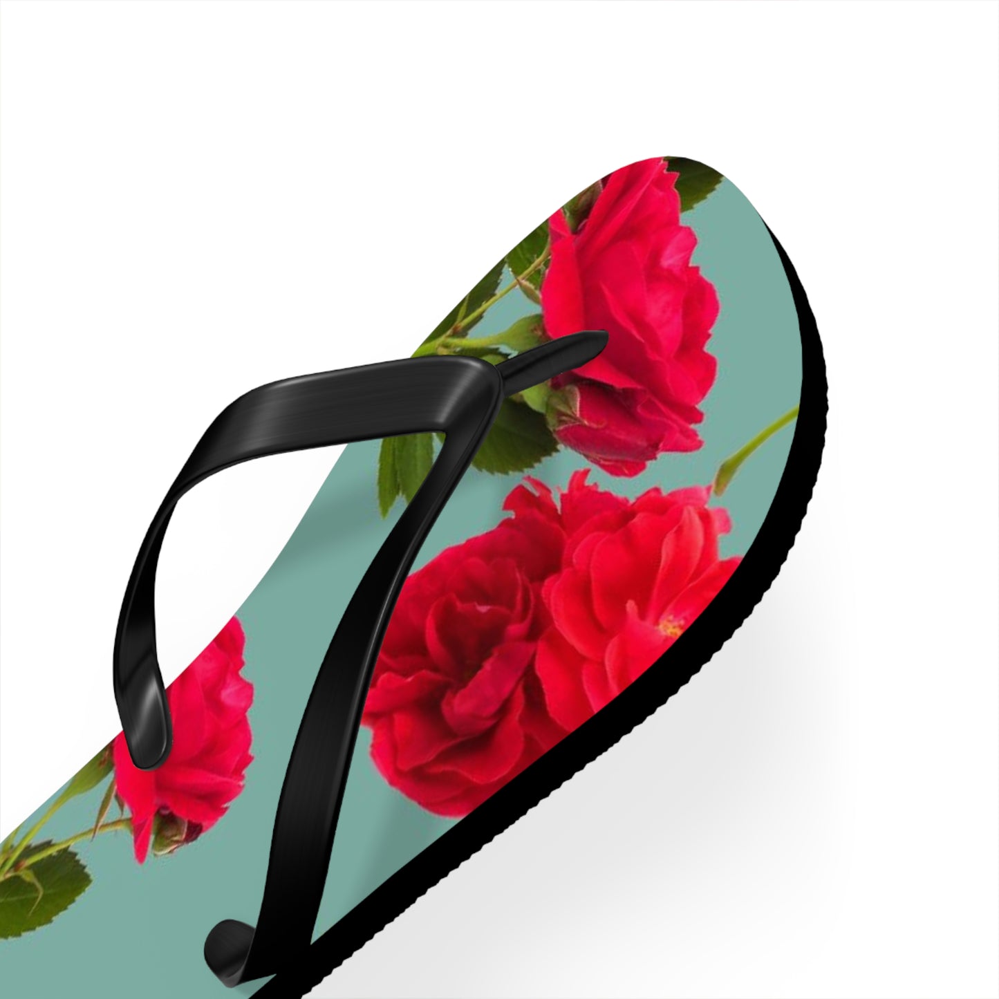 Red Flowers and blue - Inovax Flip Flops