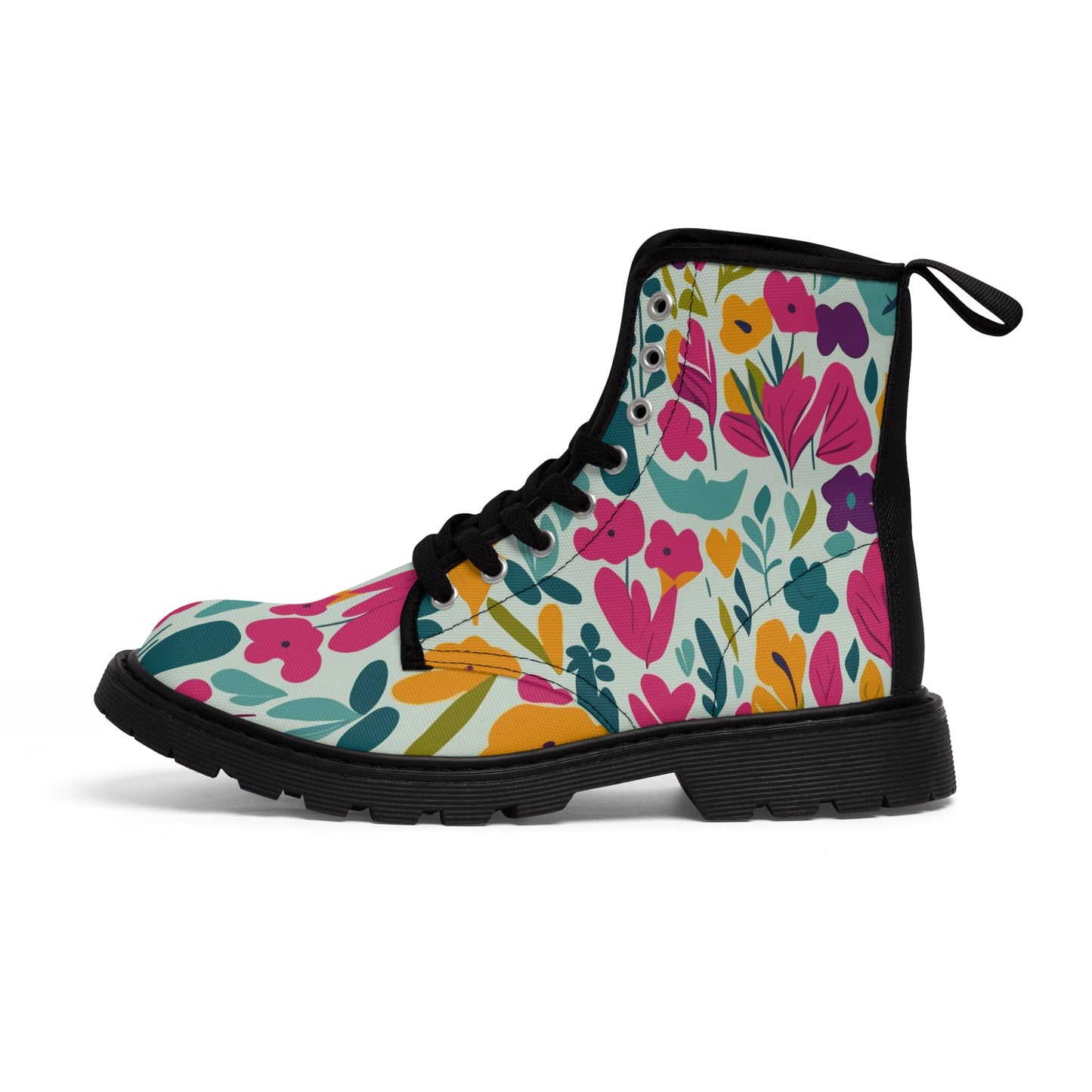 Light flowers - Inovax Woman's Canvas Boots