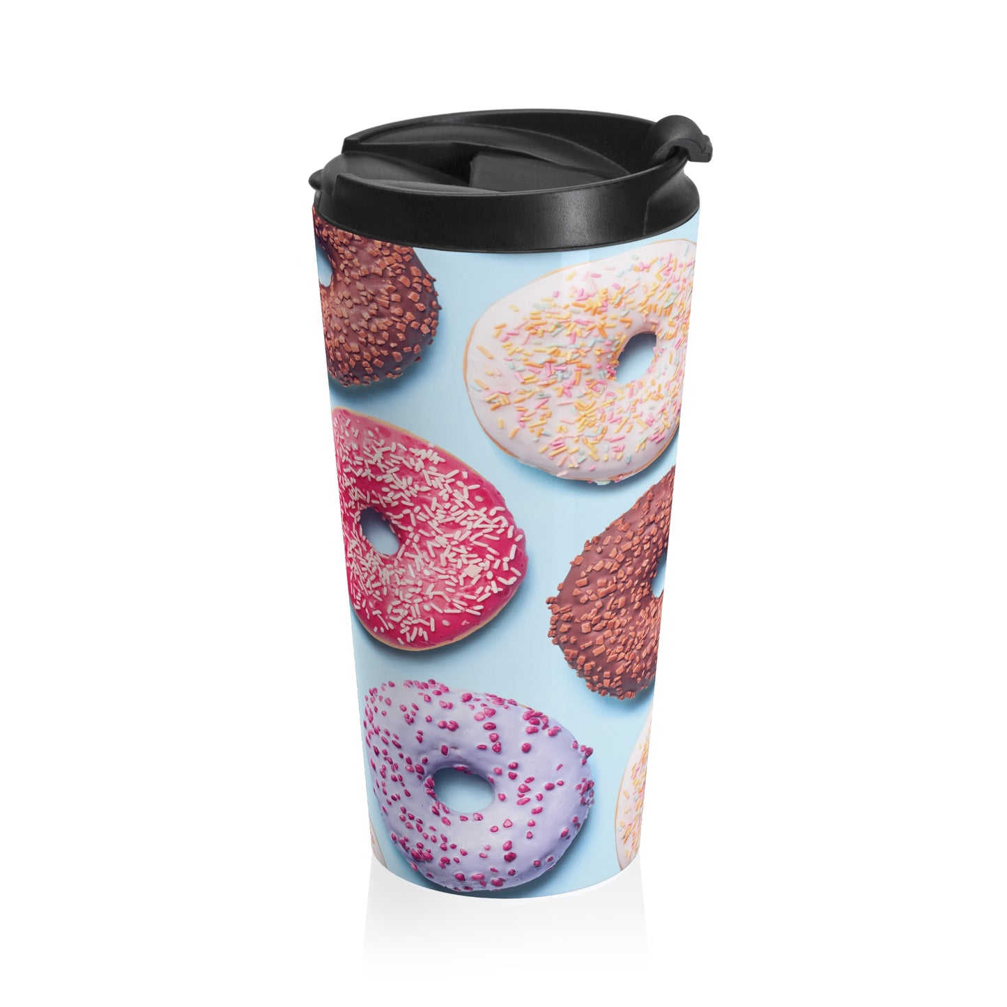 Donuts - Taza de viaje de acero inoxidable Inovax