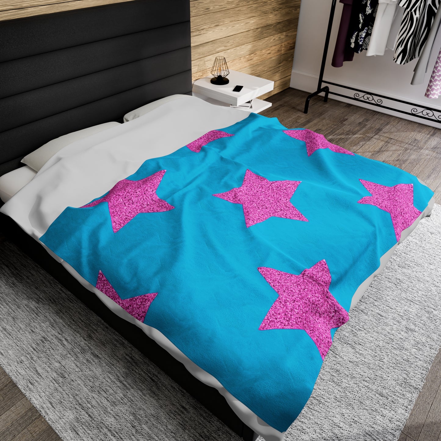 Pink Stars - Inovax Velveteen Plush Blanket