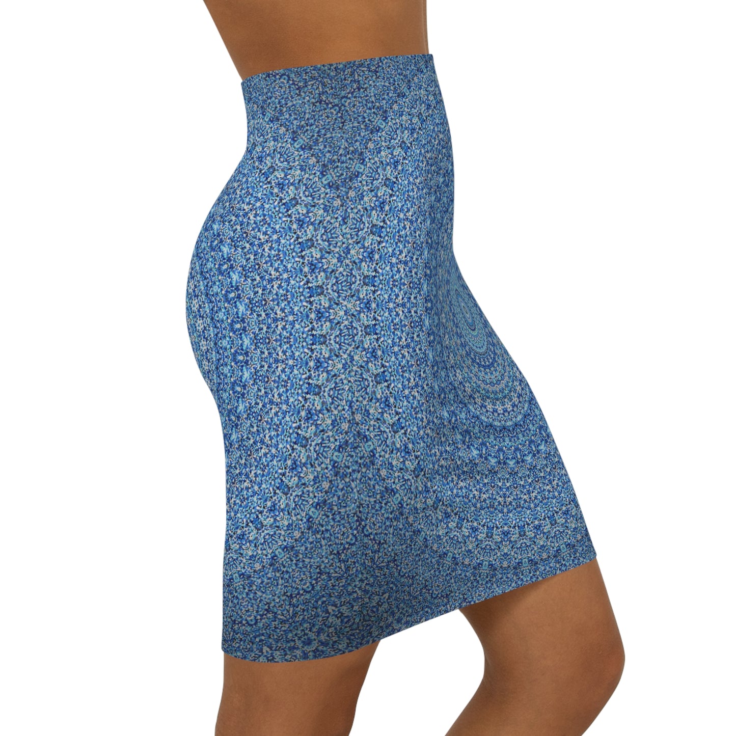 Mandala bleu - Mini-jupe femme Inovax