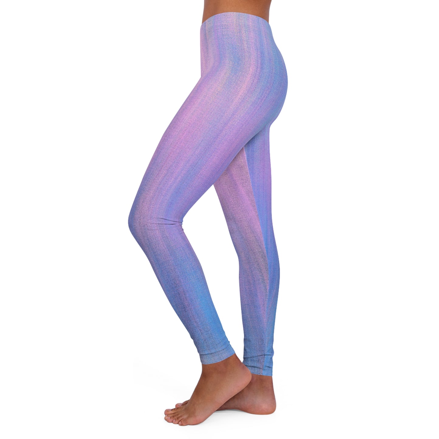 Azul y morado metalizado - Leggings de spandex para mujer Inovax