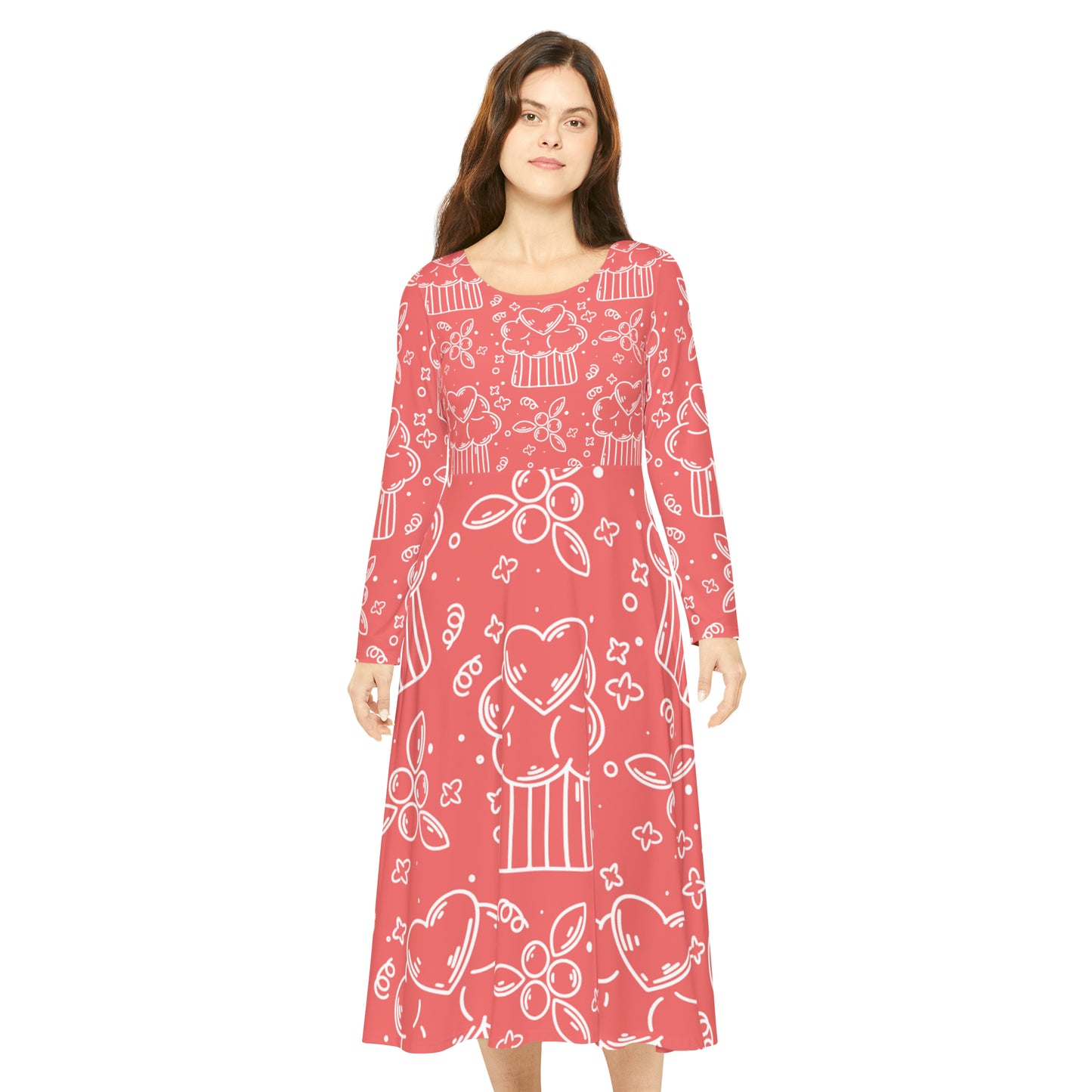 Doodle Pancake - Inovax Women's Long Sleeve Dance Dress