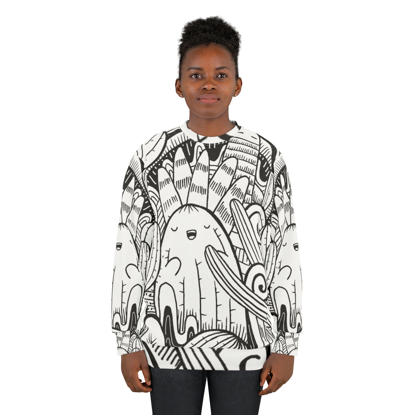 Doodle Cactus - Sweat-shirt unisexe Inovax