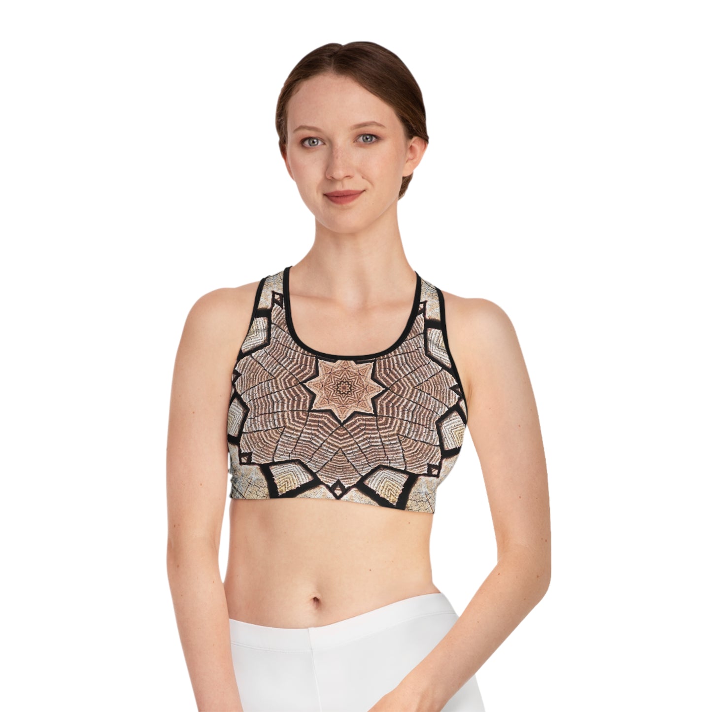 Brown Mandala - Inovax Sports Bra