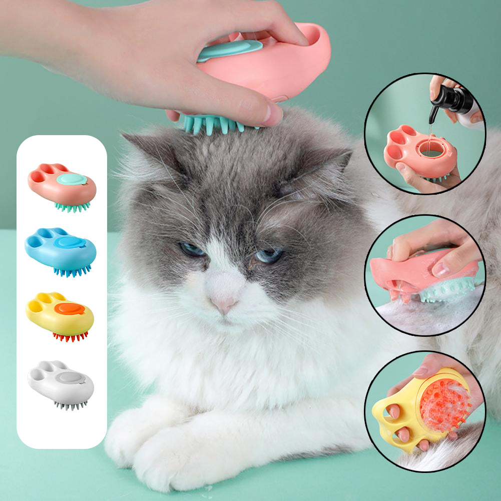 Brosse de bain Durable pour pattes de chat, mousse Fine, forme de dessin animé, économie de travail, brosse de toilettage pour poils d'animaux de compagnie, peigne réutilisable pour poils de chien, produits pour animaux de compagnie