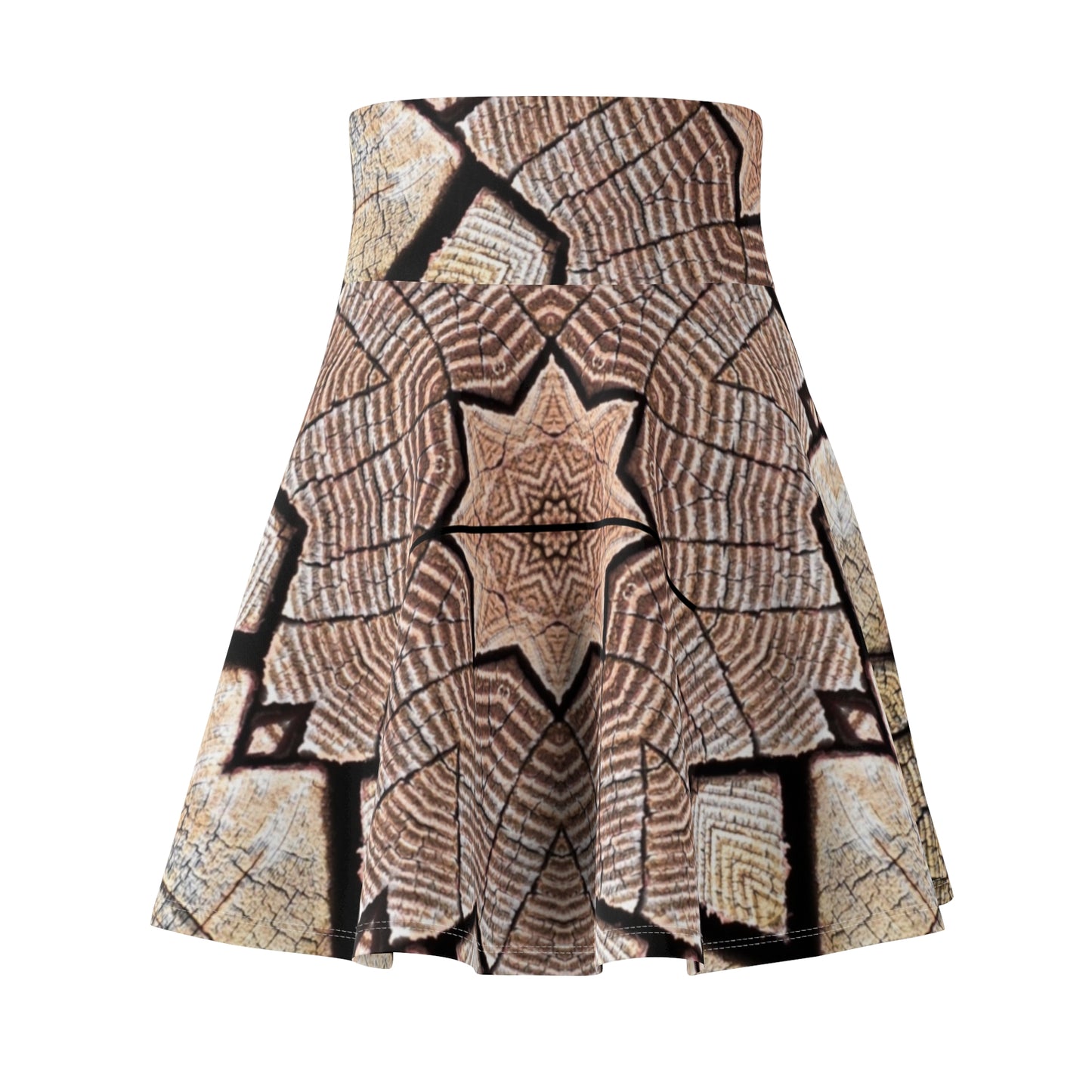 Brown Mandala - Inovax Woman's Skater Skirt