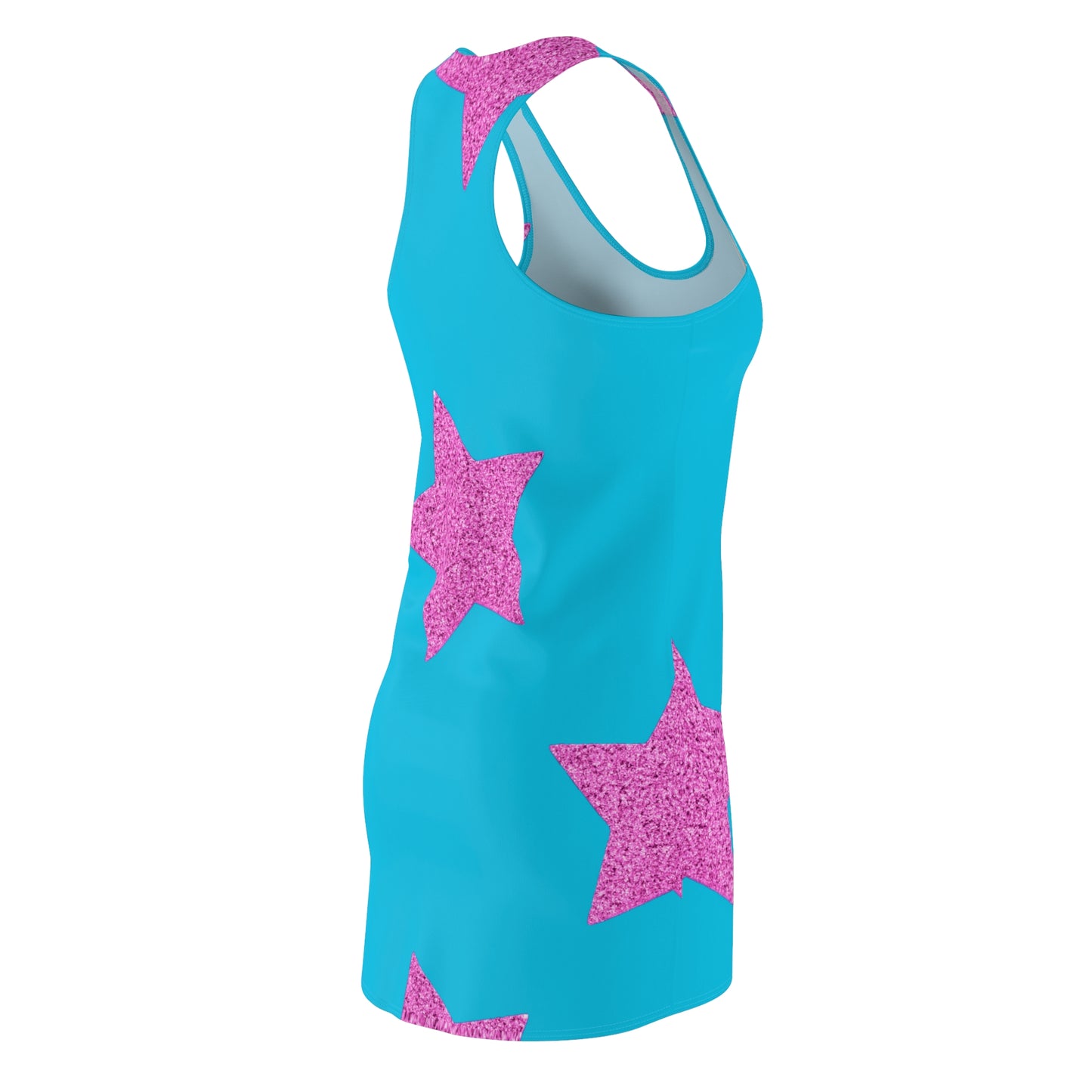 Pink Stars - Robe dos nageur coupé-cousu Inovax pour femmes