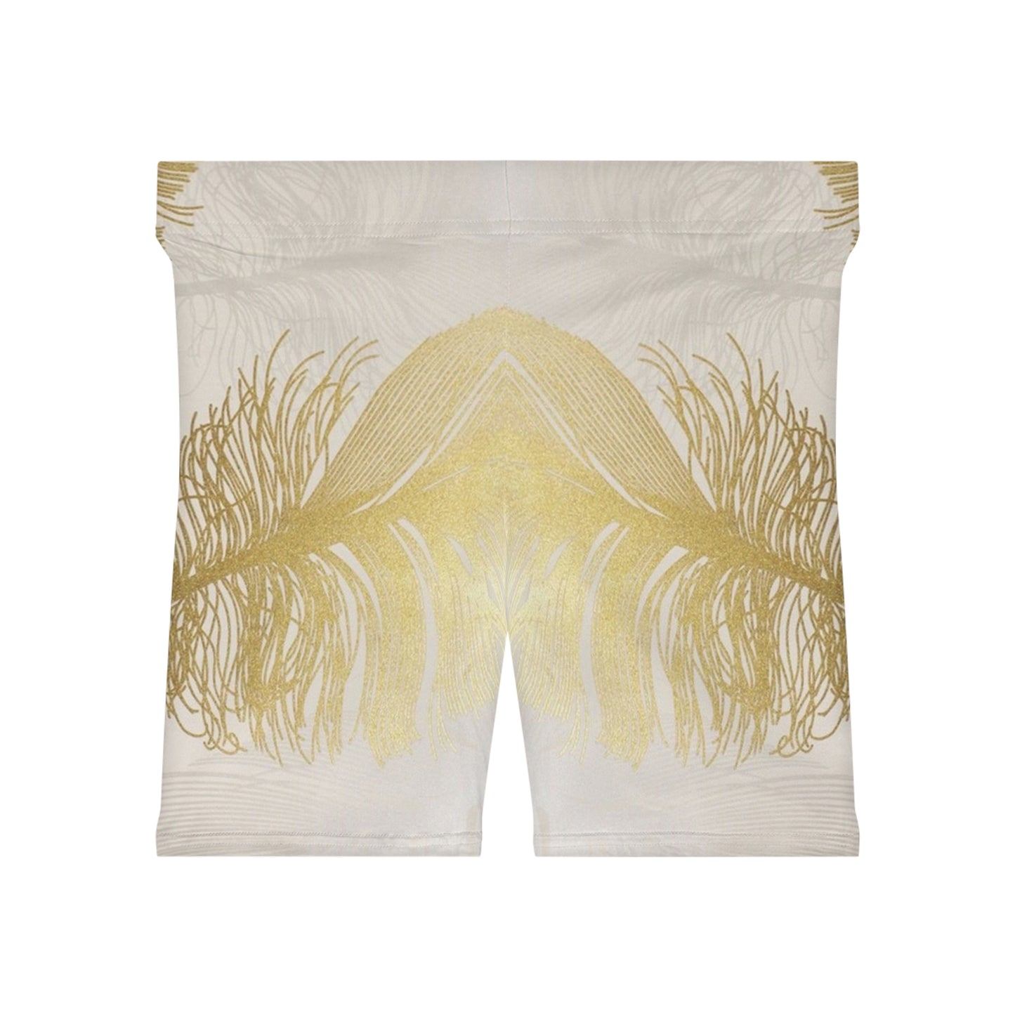 Golden Feathers - Inovax Women's Biker Shorts