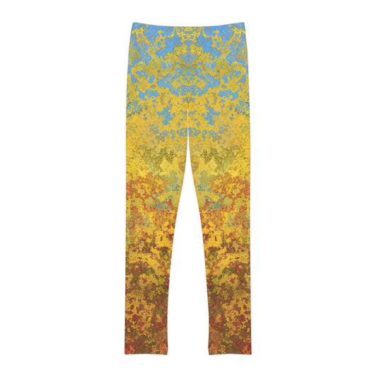 Gold and blue spots - Inovax Youth Full-Length Leggings