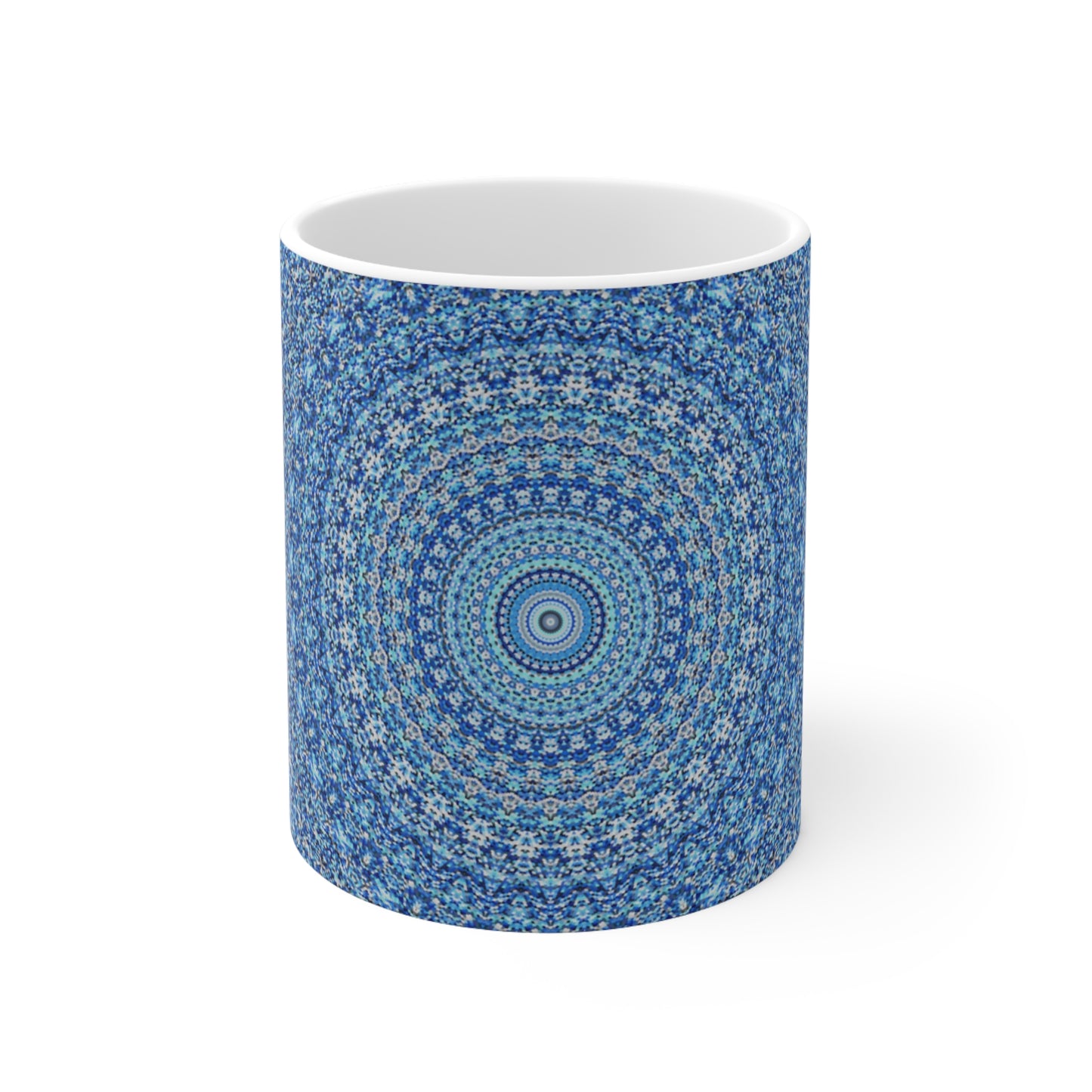 Mandala Bleu - Tasse en céramique Inovax 11oz