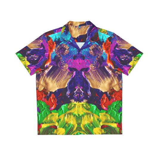 Pinturas de colores - Camisa hawaiana para hombre Inovax