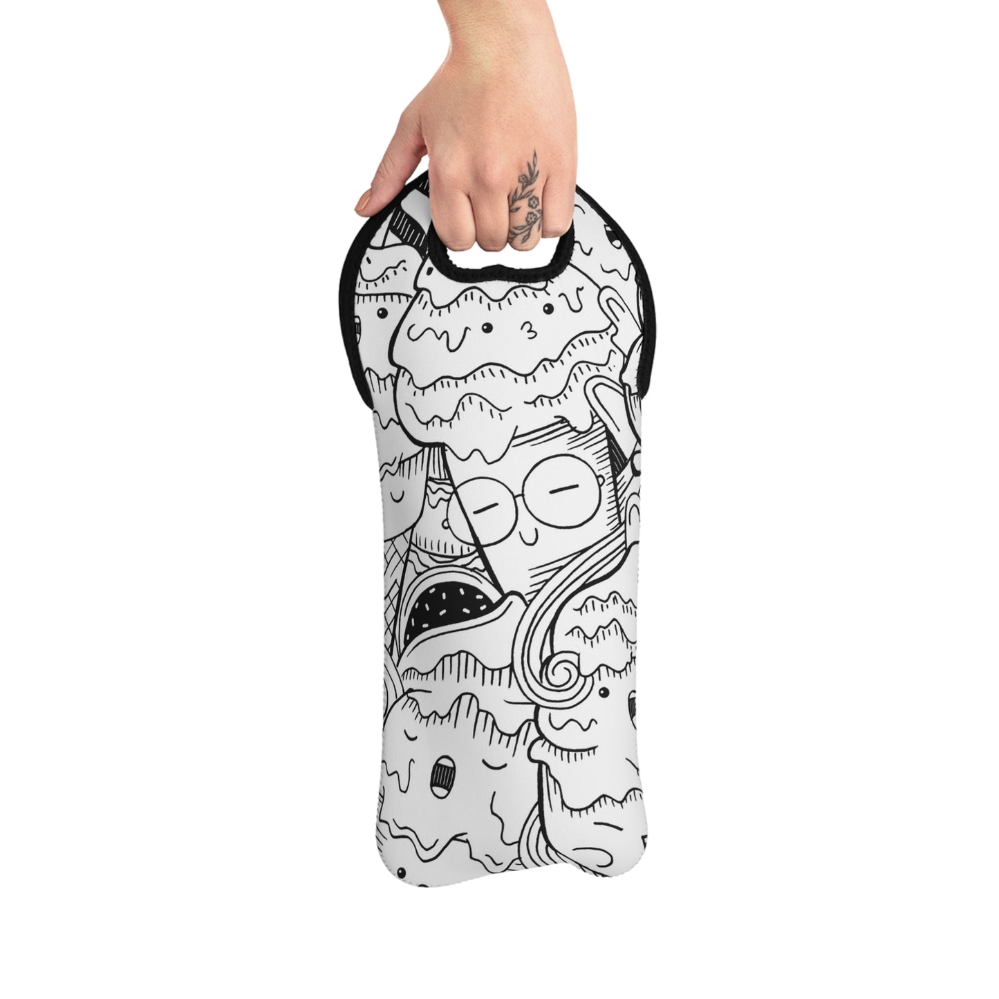 Doodle Icecream - Inovax Wine Tote Bag