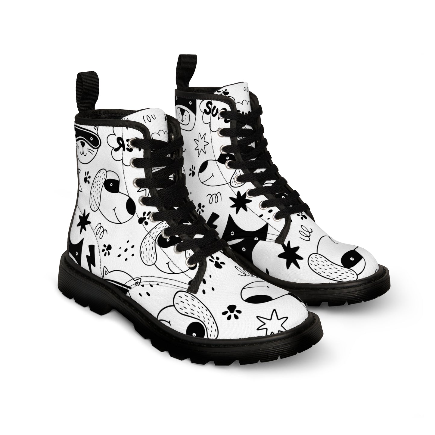 Doodle Dogs &amp; Cats - Botas de lona para mujer Inovax