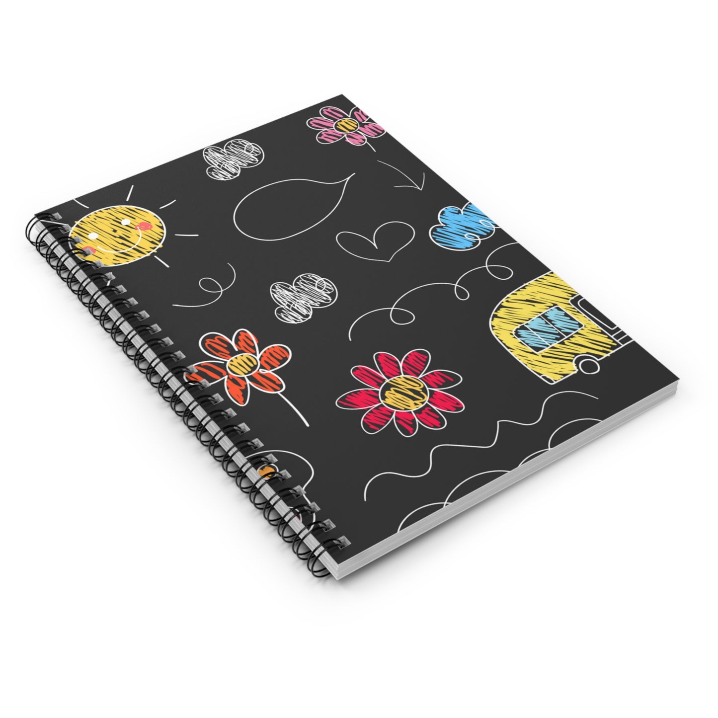 Kids Doodle Playground - Cuaderno en espiral Inovax (línea reglada)