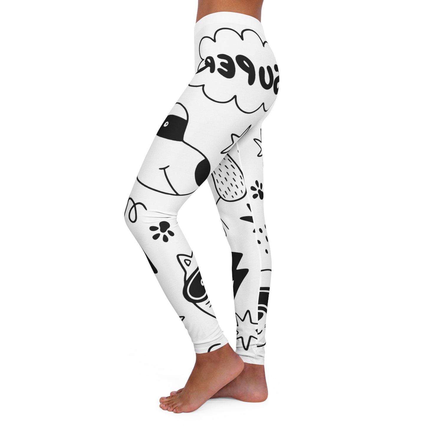 Doodle Dogs &amp; Cats - Leggings en spandex pour femmes Inovax