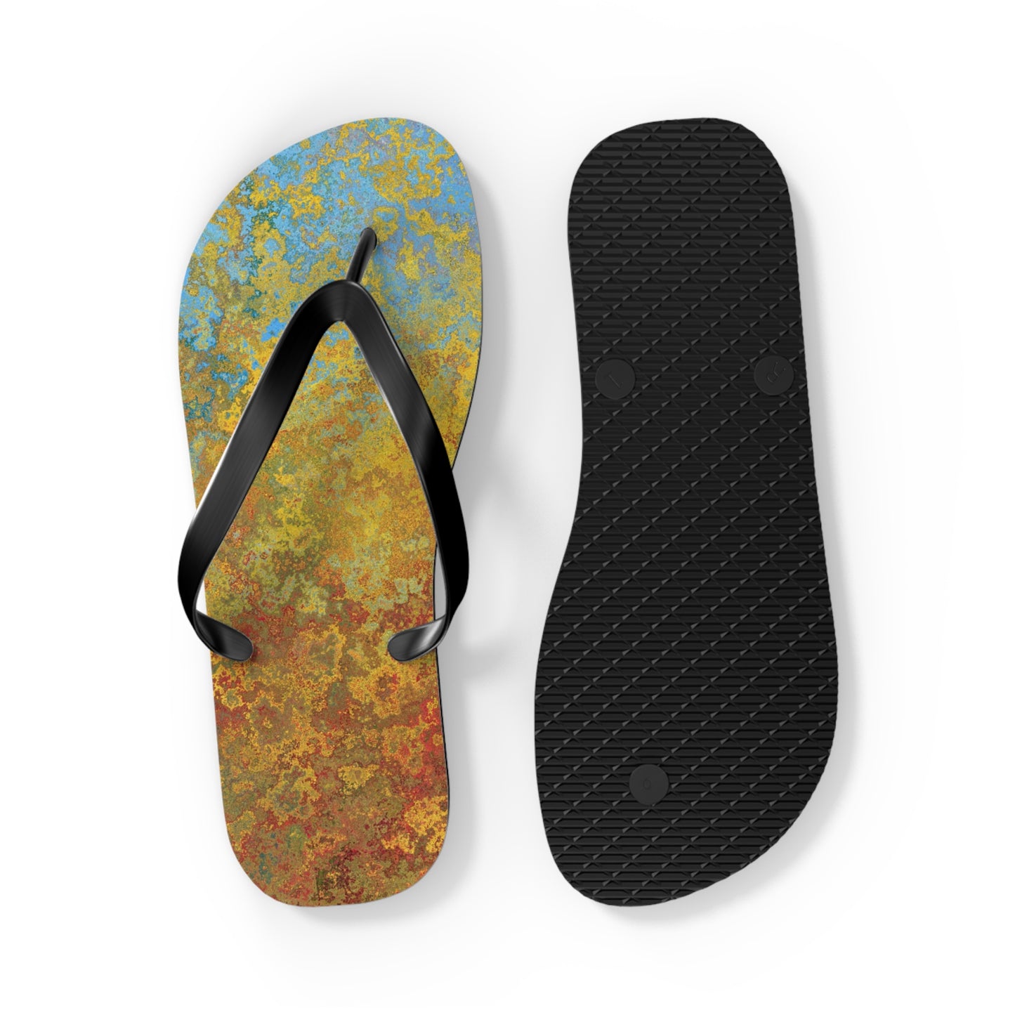 Gold and blue spots - Inovax Flip Flops