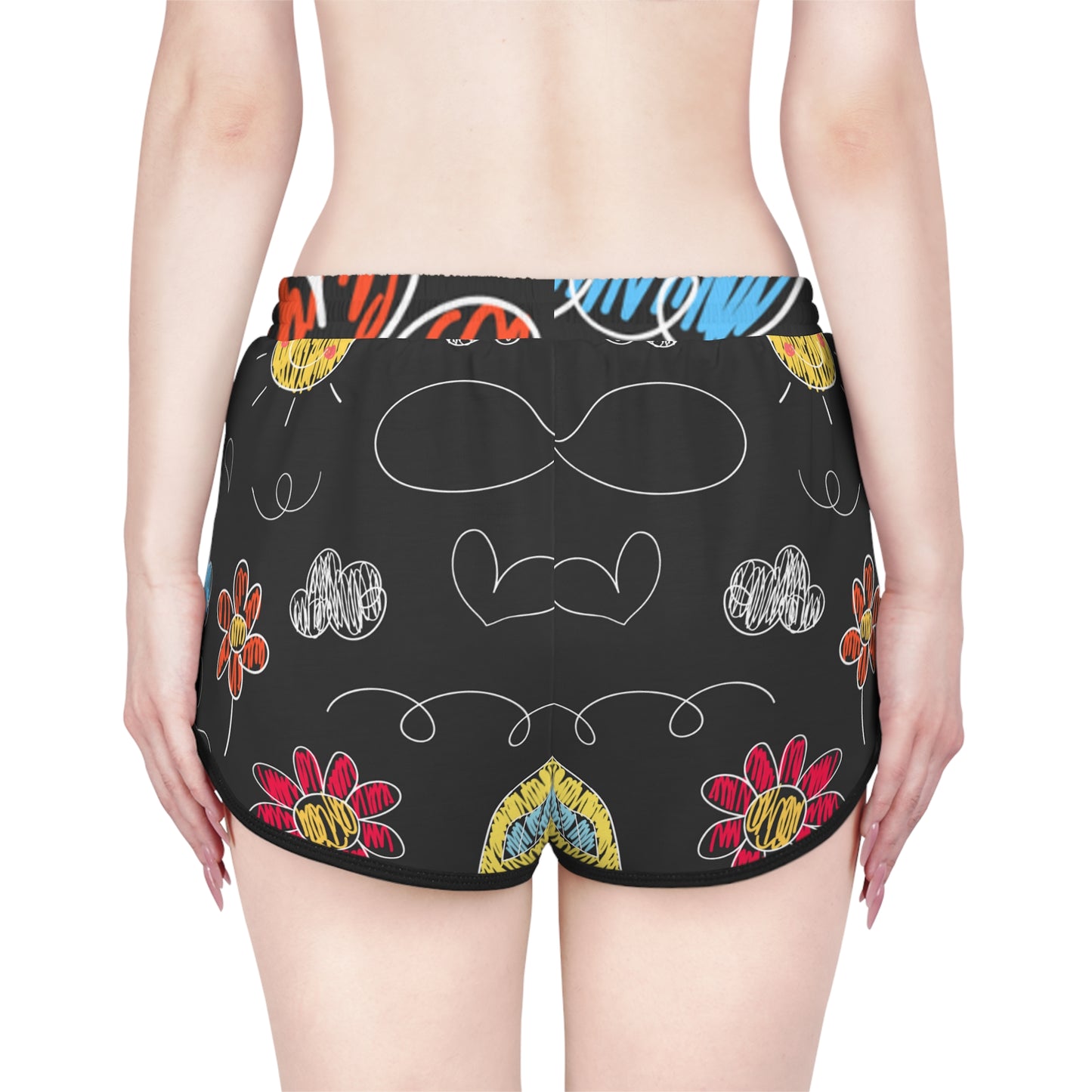 Kids Doodle Playground - Pantalones cortos relajados para mujer Inovax