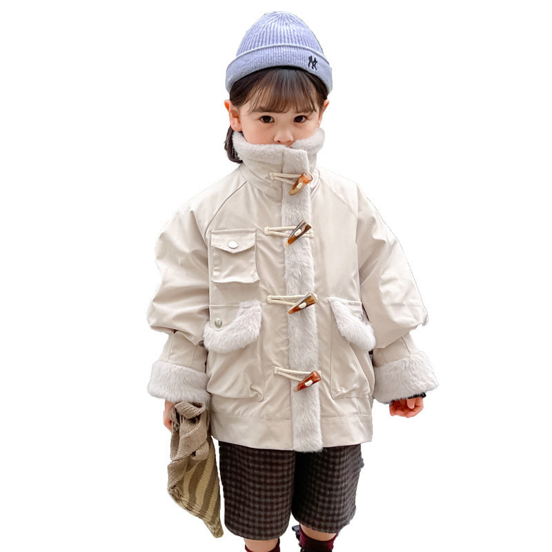 Manteau Fourrure Enfant Tarte Surmontant Mi-long