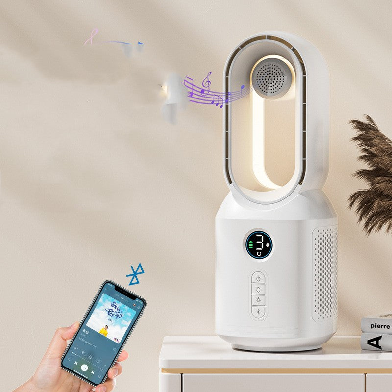 Ventilateur multifonctionnel sans pales, haut-parleur Bluetooth, veilleuse LED pour la décoration de la maison, nouveauté 2023