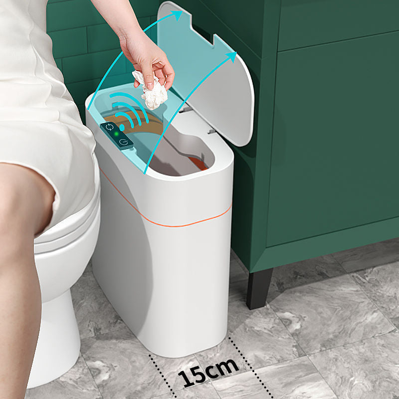 Poubelle intelligente avec couvercle pour chambre à coucher et salon, boîte de rangement de cuisine, poubelle à induction, petite boîte de voiture, poubelle intelligente automatique Smart Trash Bin