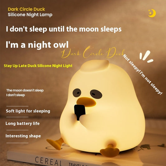 Stay Up Late Duck Small Night Lamp Creative Decompression Led Pat Lamp