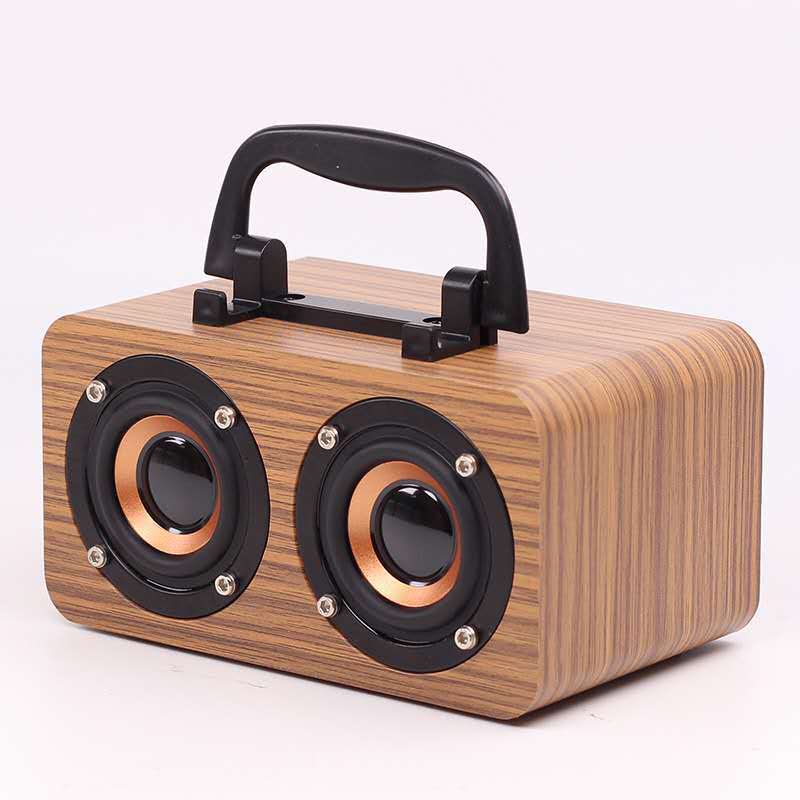 Haut-parleur Bluetooth sans fil en bois, Portable, extérieur