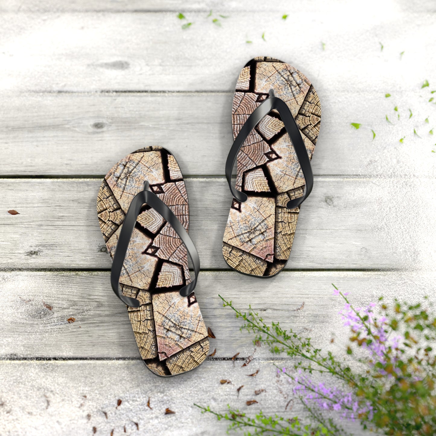 Brown Mandala - Inovax Flip Flops