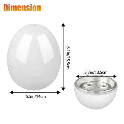 Hervidor de huevos para microondas, hervidor de agua fácil y rápido, utensilios de cocina duros o hervidos en 5 minutos 