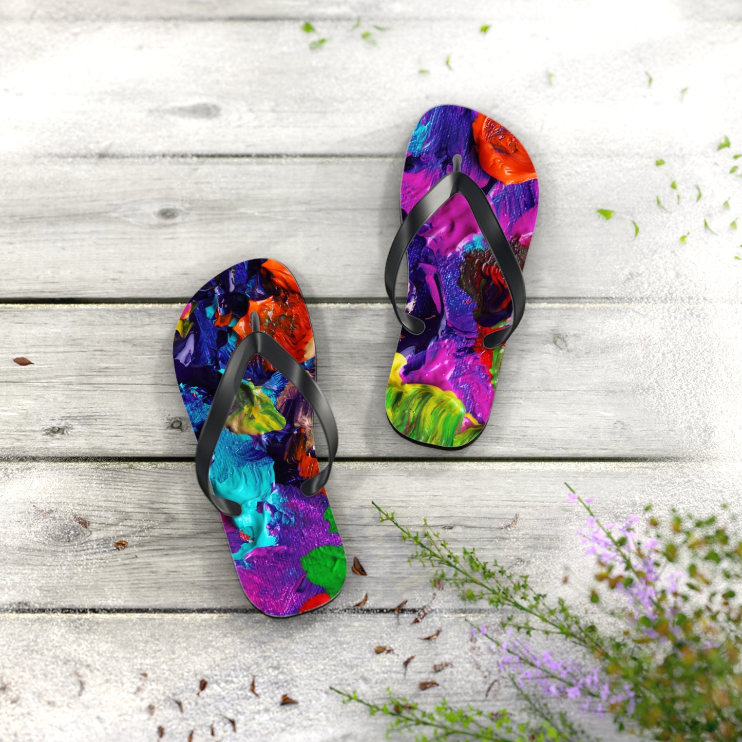 Color Paintings - Inovax Flip Flops