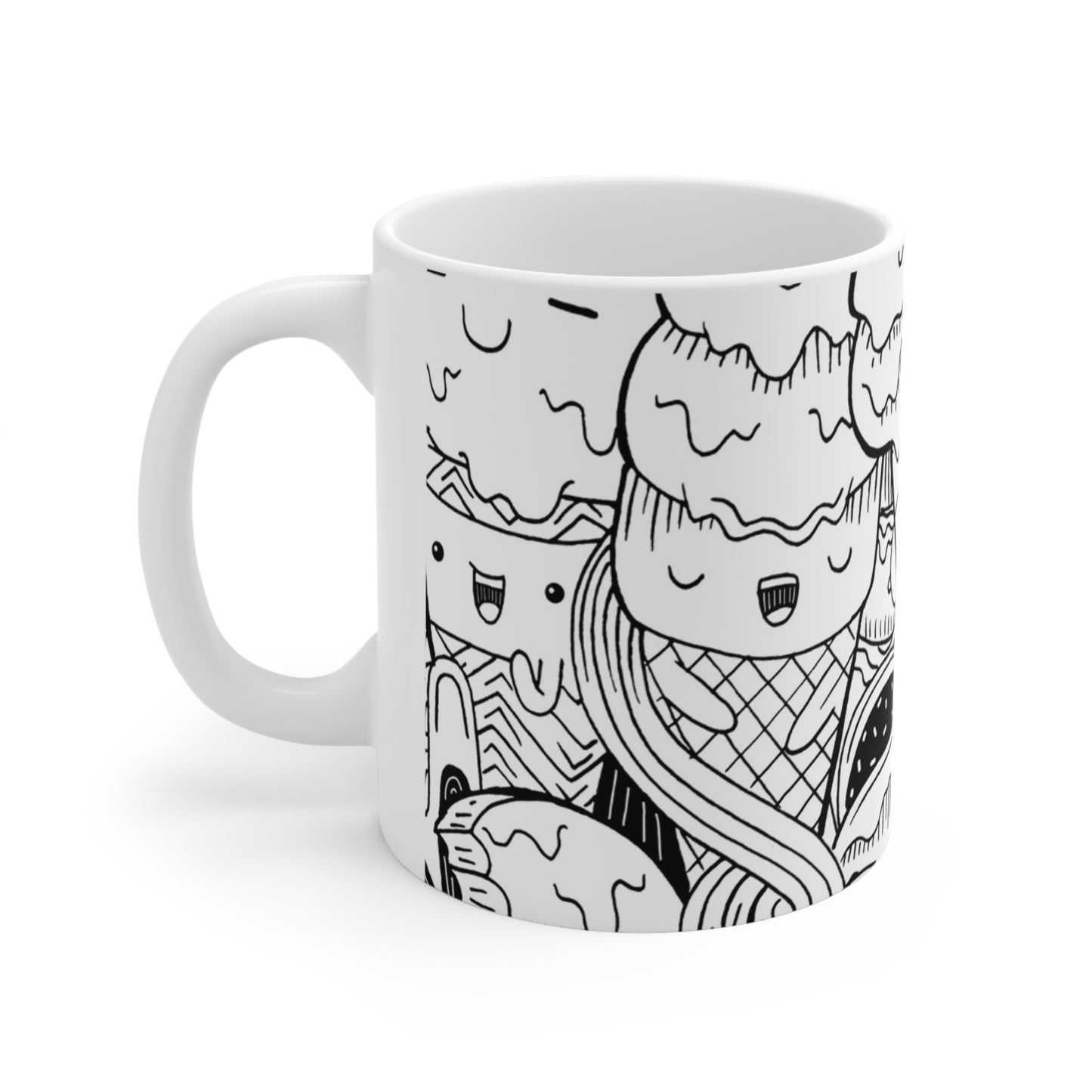 Glace Doodle - Tasse en céramique Inovax 11oz