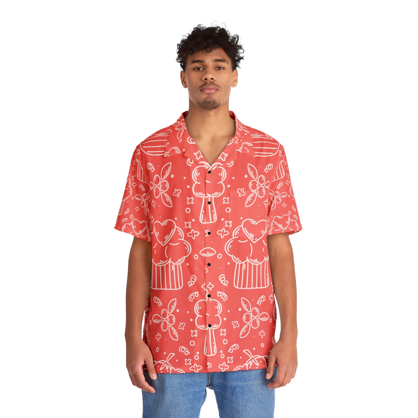 Doodle Pancake - Camisa hawaiana para hombre Inovax