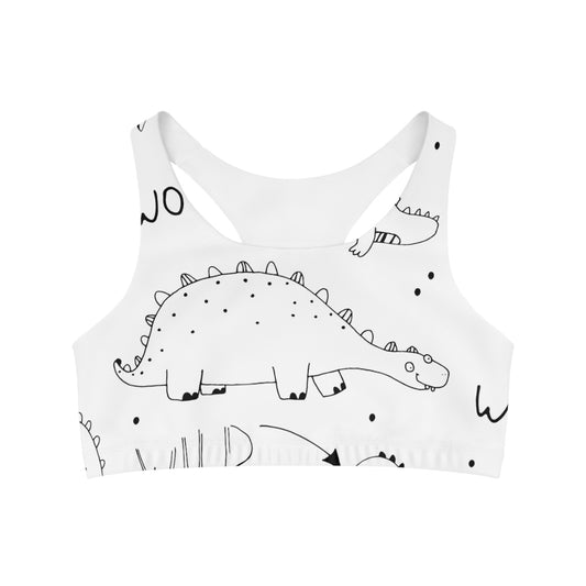 Doodle Dinosaures - Soutien-gorge de sport sans couture Inovax