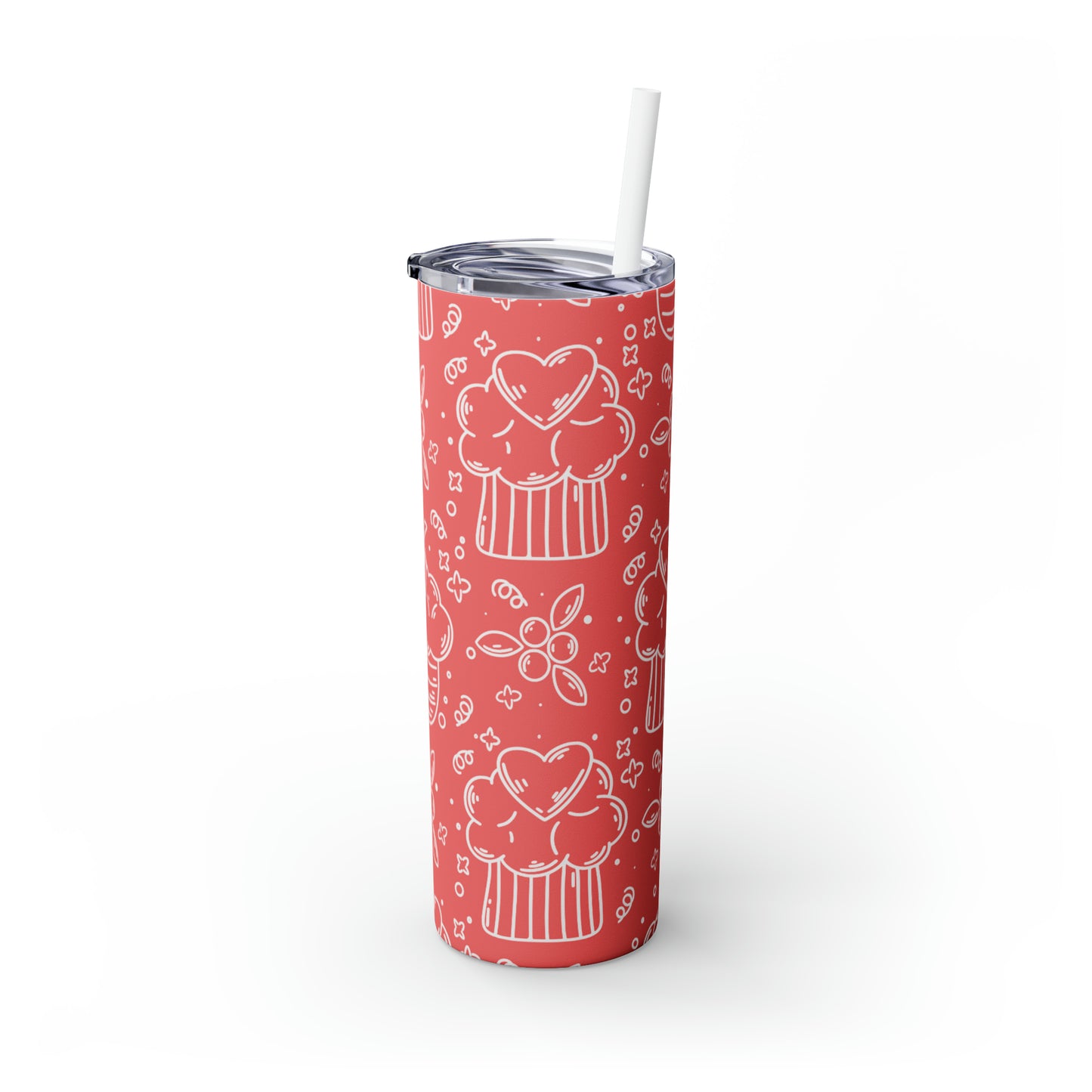 Doodle Pancake - Inovax Maars® Skinny Tumbler with Straw 20oz