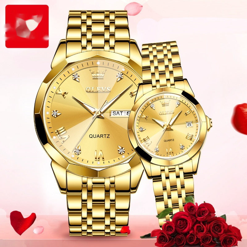 Reloj de Cuarzo Regalo del Día de San Valentín Pareja Reloj Hombres