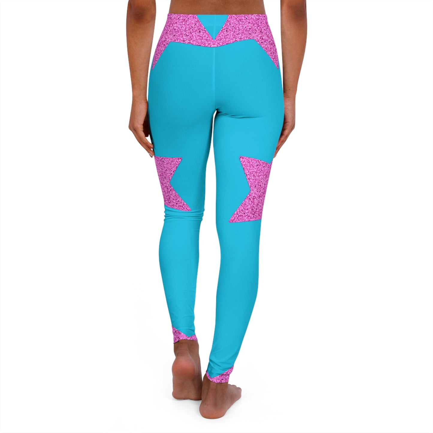 Étoiles roses - Leggings en spandex Inovax pour femmes