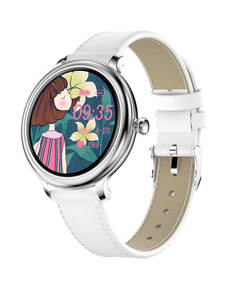 Reloj inteligente con pantalla táctil de círculo completo, monitorización del sueño y frecuencia cardíaca, reloj femenino