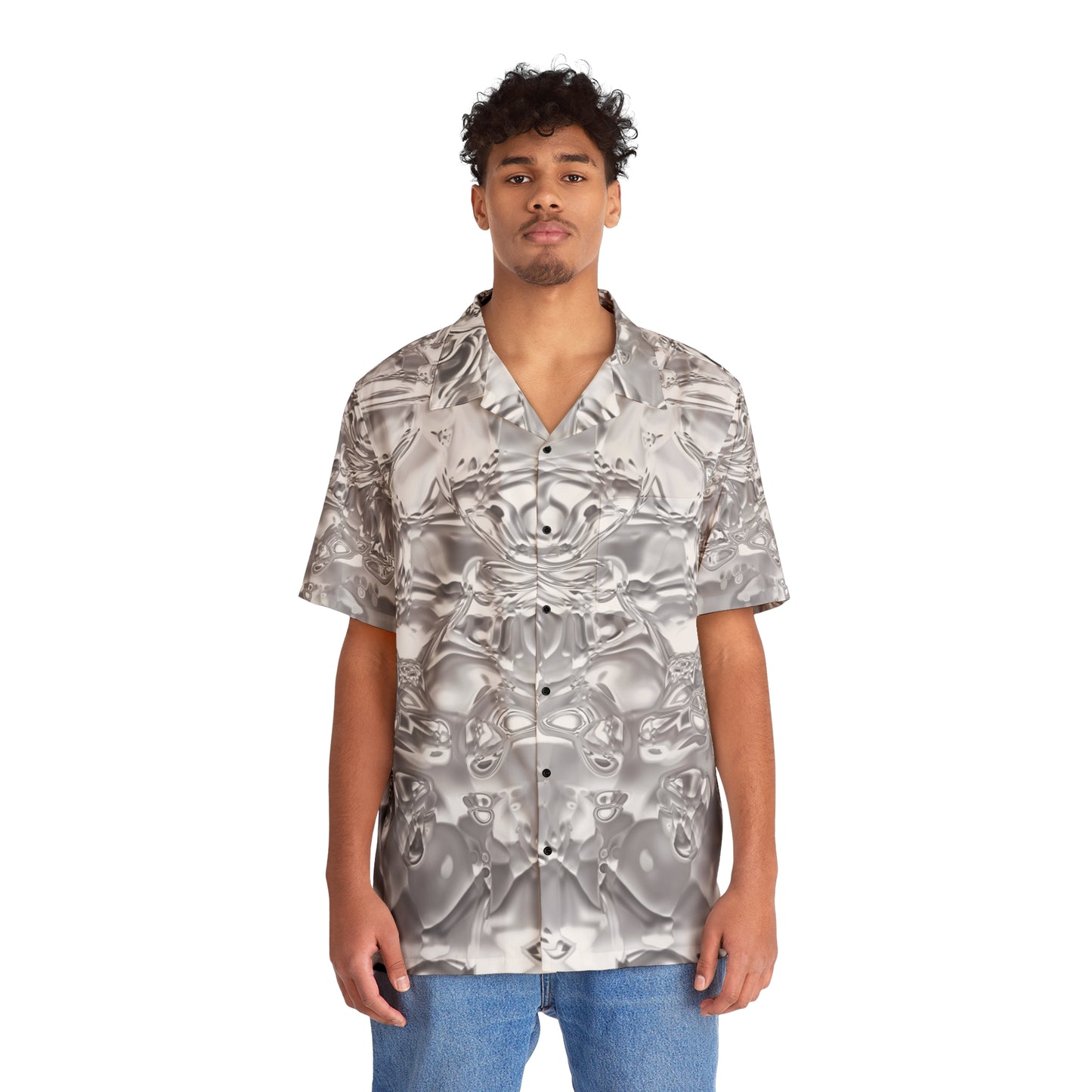 Metálico - Camisa hawaiana para hombre Inovax