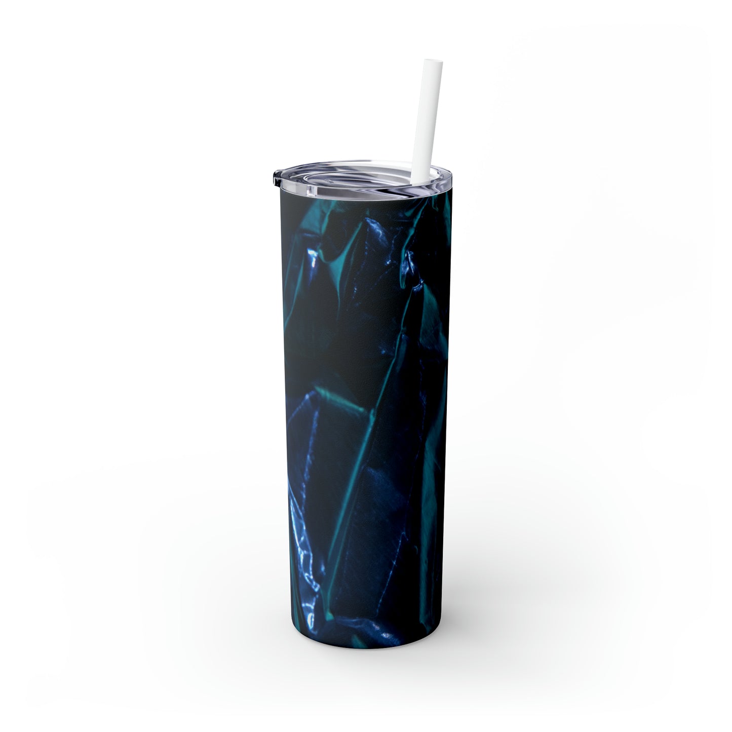 Bleu métallisé - Inovax Maars® Skinny Tumbler avec paille 20oz