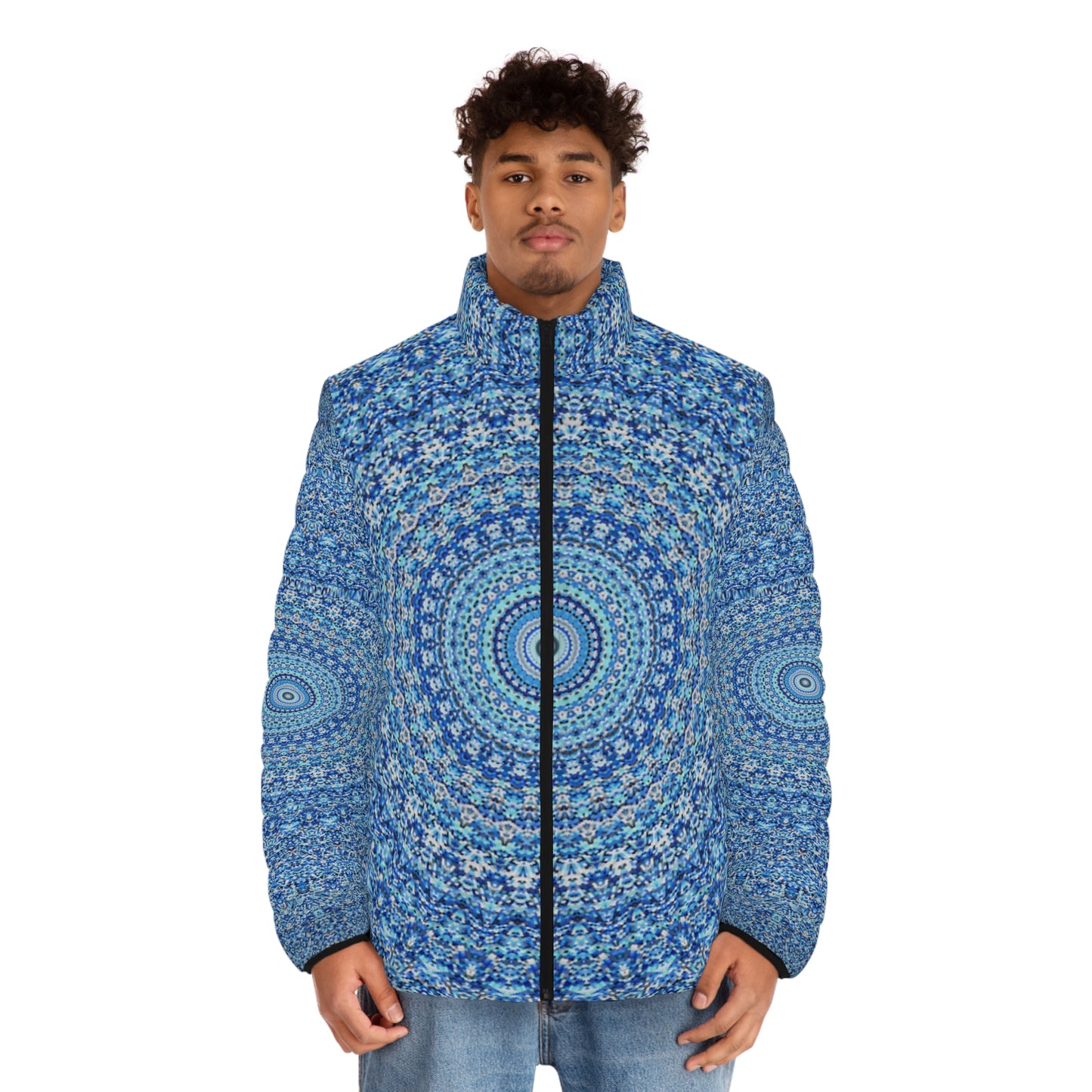 Mandala Azul - Chaqueta acolchada para hombre