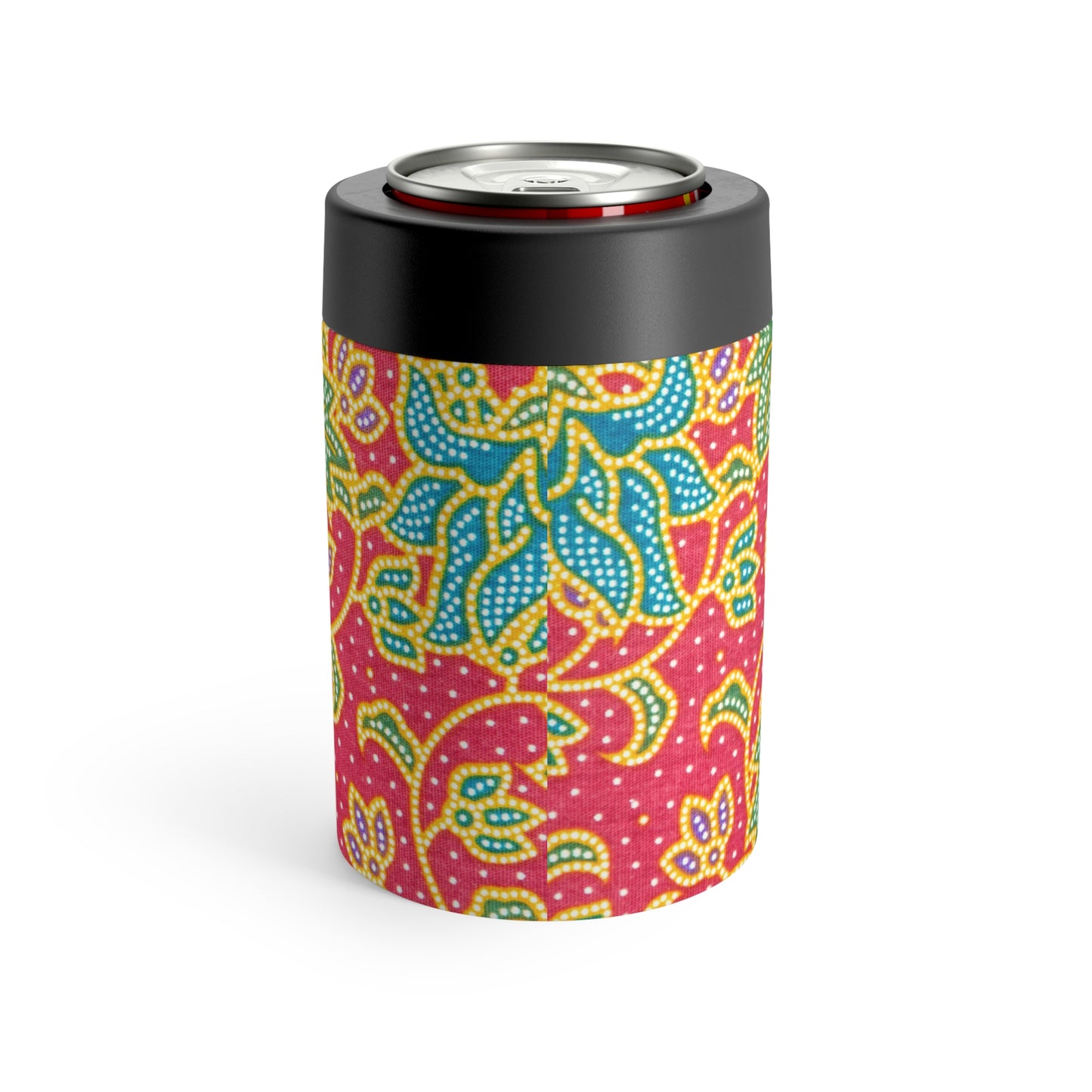 Green and red flowers - Inovax Can Holder