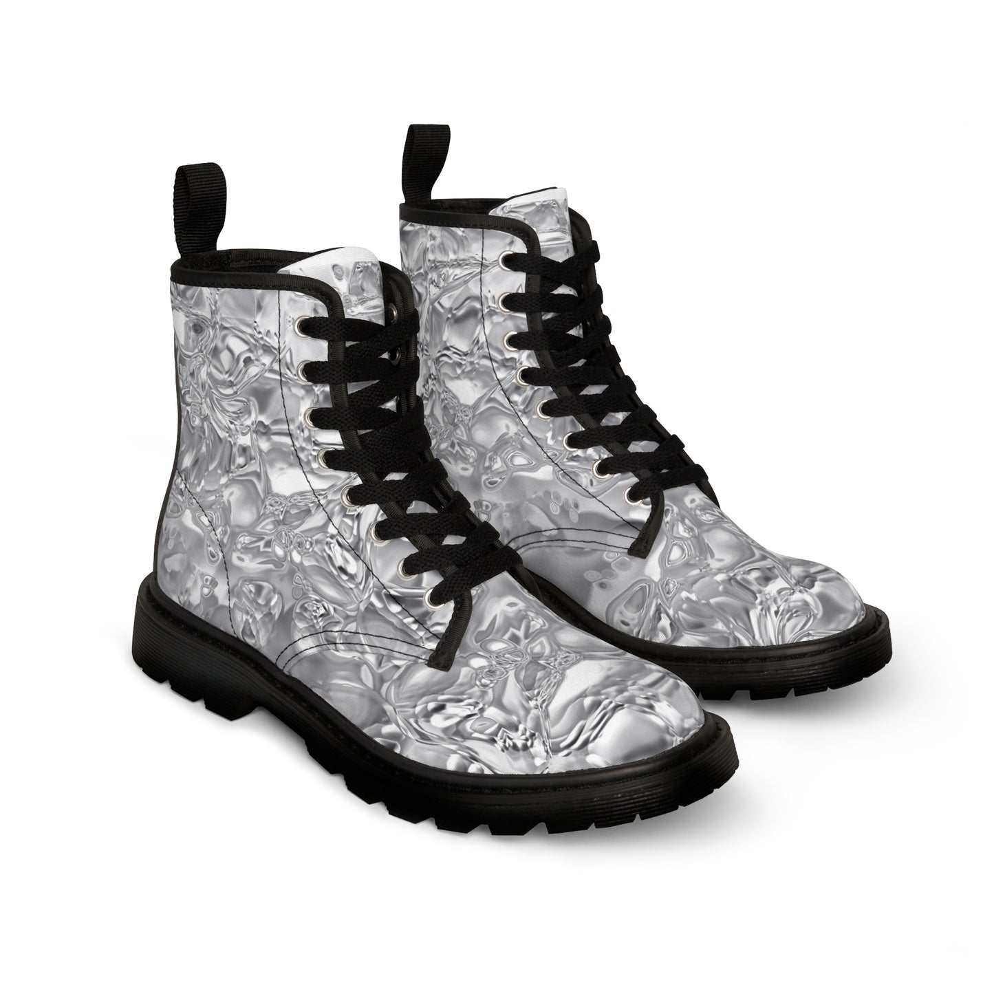 Métallique - Bottes en toile pour femme Inovax